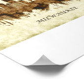 Milwaukee Wisconsin Cityscape Poster (Ecke)