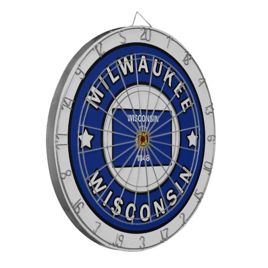 Milwaukee Wisconsin Dartscheibe (Vorderseite Links)