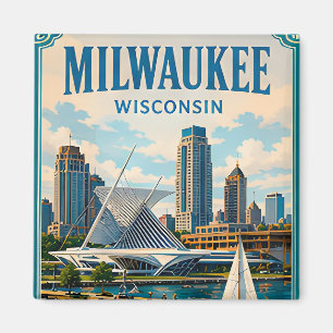 ⛵ Milwaukee Wisconsin Erinnerung von der Uferprome Magnet