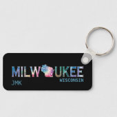 Milwaukee, Wisconsin - farbenfroh Schlüsselanhänger (Vorderseite)