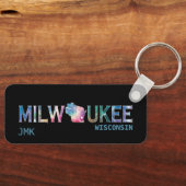 Milwaukee, Wisconsin - farbenfroh Schlüsselanhänger (Vorderseite)