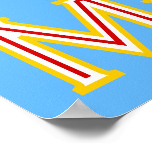 Milwaukee, Wisconsin, Flagge der Vereinigten Staat Poster (Ecke)