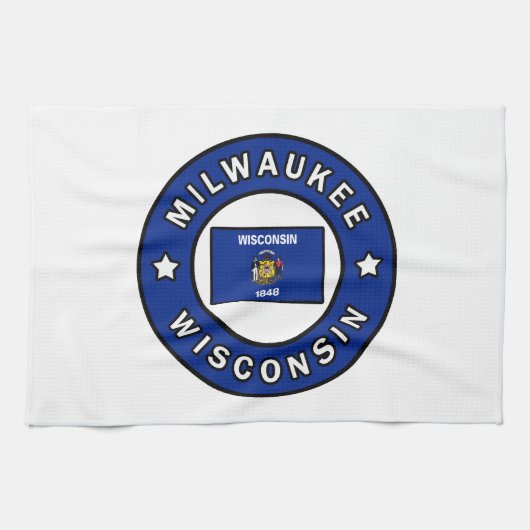 Milwaukee Wisconsin Geschirrtuch (Horizontal)