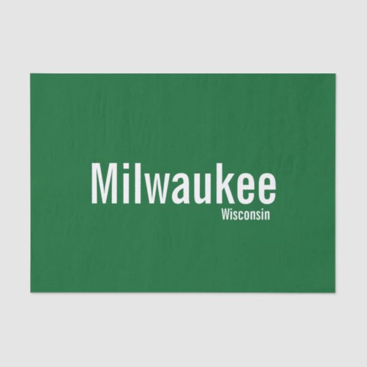 Milwaukee, Wisconsin, Gewebepapier Seidenpapier (Vorderseite)