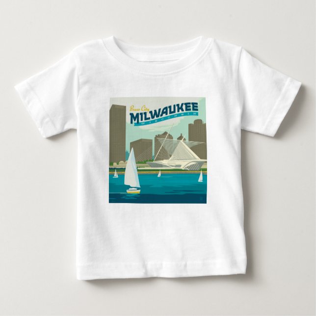 Milwaukee Wisconsin Harbour | Stadt Brew Baby T-shirt (Vorderseite)