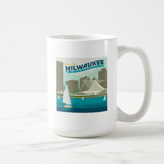 Milwaukee Wisconsin Harbour | Stadt Brew Kaffeetasse (Rechts)