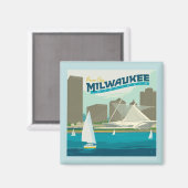 Milwaukee Wisconsin Harbour | Stadt Brew Magnet (Vorderseite/Rückseite)