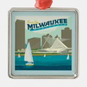 Milwaukee Wisconsin Harbour | Stadt Brew Ornament Aus Metall (Vorne)