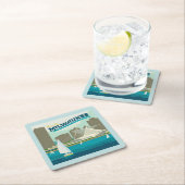 Milwaukee Wisconsin Harbour | Stadt Brew Rechteckiger Pappuntersetzer (Vor Ort)