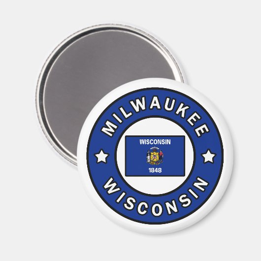 Milwaukee Wisconsin Magnet (Vorderseite/Rückseite)