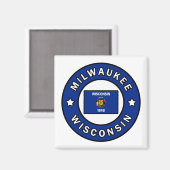 Milwaukee Wisconsin Magnet (Vorderseite/Rückseite)