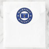 Milwaukee Wisconsin Ovaler Aufkleber (Tasche)