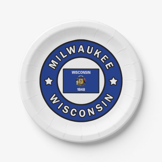 Milwaukee Wisconsin Pappteller (Vorderseite)
