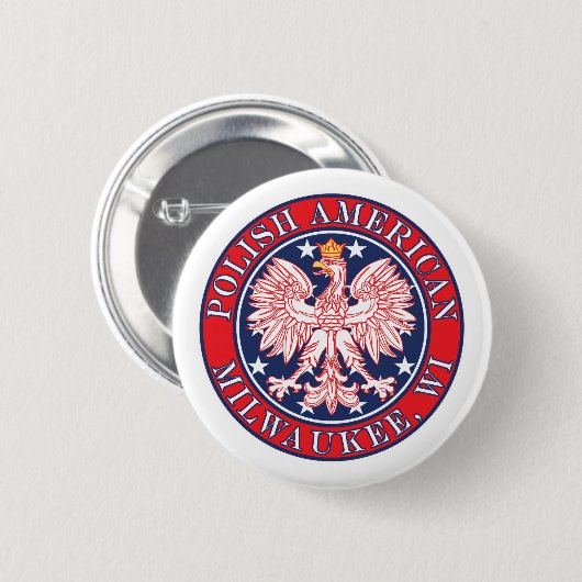 Milwaukee Wisconsin Polnisch Button (Vorne & Hinten)