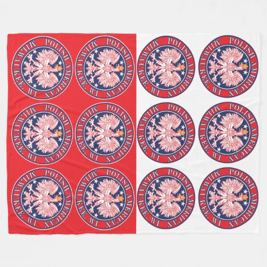 Milwaukee Wisconsin Polnisch Fleecedecke (Vorderseite (Horizontal))