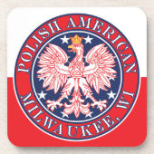 Milwaukee Wisconsin Polnisch Getränkeuntersetzer (Vorderseite)