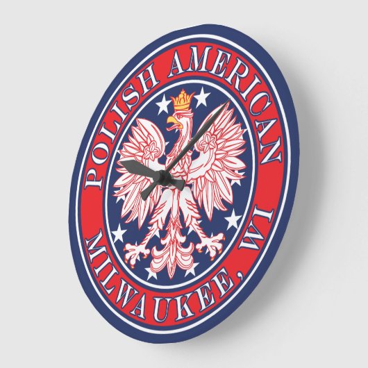 Milwaukee Wisconsin Polnisch Große Wanduhr (Winkel)