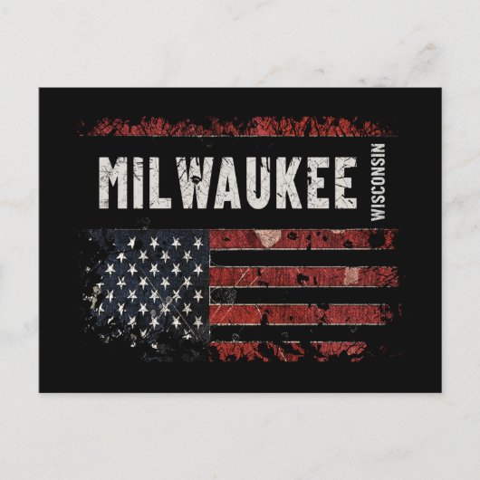 Milwaukee Wisconsin Postkarte (Vorderseite)