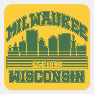 Milwaukee, Wisconsin Quadratischer Aufkleber