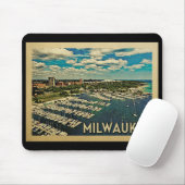 Milwaukee Wisconsin Reise im Vintage-Stil Mousepad (Mit Mouse)