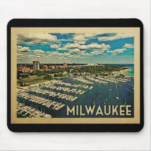 Milwaukee Wisconsin Reise im Vintage-Stil Mousepad