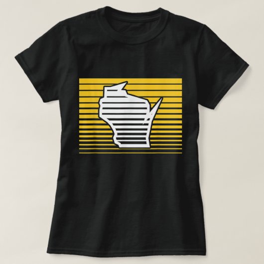 Milwaukee Wisconsin Retro Gradient Stripes T-Shirt (Design vorne)