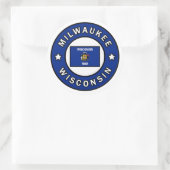 Milwaukee Wisconsin Runder Aufkleber (Tasche)