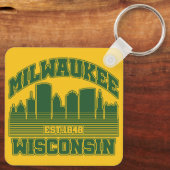 Milwaukee, Wisconsin Schlüsselanhänger (Rückseite)