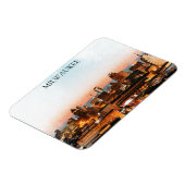 Milwaukee Wisconsin Skyline By Night Arwork Magnet (Linke Seite)