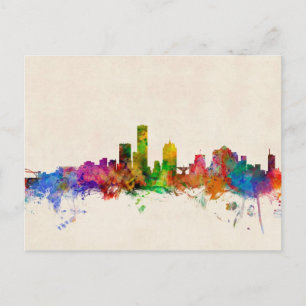 Milwaukee Wisconsin Skyline Cityscape Postkarte