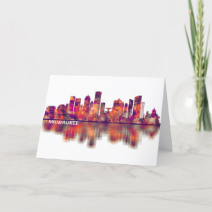 Milwaukee Wisconsin skyline Feiertagskarte