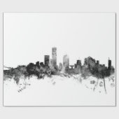 Milwaukee Wisconsin Skyline Geschenkpapier (Flach)