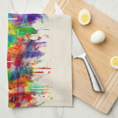 Milwaukee-Wisconsin-Skyline Geschirrtuch (Viertel Falte)