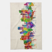 Milwaukee-Wisconsin-Skyline Geschirrtuch (Vertikal)