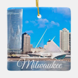 Milwaukee Wisconsin Skyline Keramik Ornament