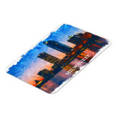 Milwaukee Wisconsin Skyline Panorama View Magnet (Linke Seite)