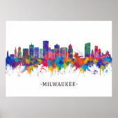 Milwaukee Wisconsin Skyline Poster (Vorne)