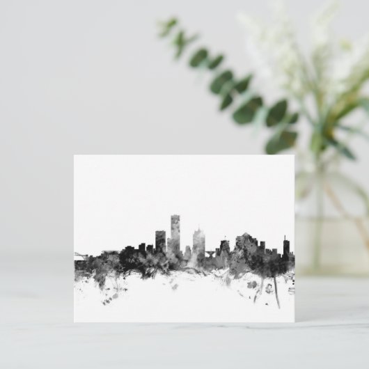 Milwaukee Wisconsin Skyline Postkarte (Stehend Vorderseite)