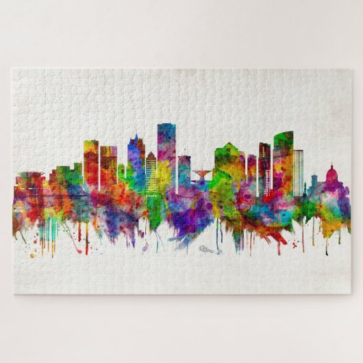 Milwaukee Wisconsin skyline Puzzle (Horizontal)