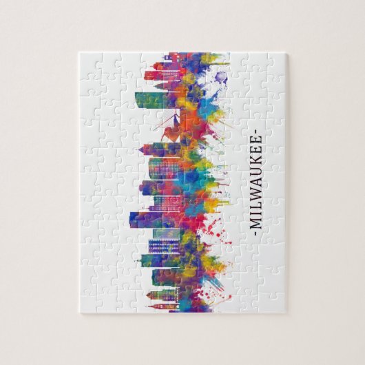 Milwaukee Wisconsin Skyline Puzzle (Vertikal)