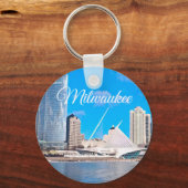 Milwaukee Wisconsin Skyline Schlüsselanhänger (Vorderseite)
