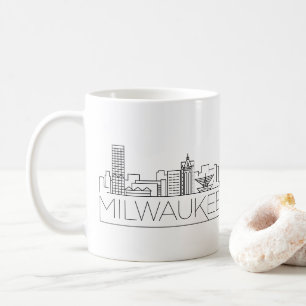 Milwaukee, Wisconsin Stylized Skyline Kaffeetasse