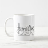 Milwaukee, Wisconsin Stylized Skyline Kaffeetasse (Links)