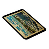 Milwaukee Wisconsin Vintage Travel Magnet (Rechte Seite)