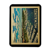 Milwaukee Wisconsin Vintage Travel Magnet (Vertikal)