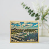 Milwaukee Wisconsin Vintage Travel Postkarte (Stehend Vorderseite)