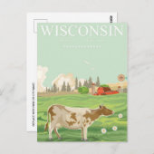 Milwaukee Wisconsin Vintage Travel usa Postkarte (Vorne/Hinten)