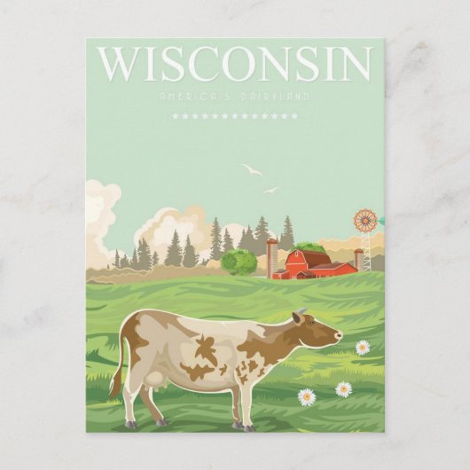 Milwaukee Wisconsin Vintage Travel usa Postkarte (Vorderseite)