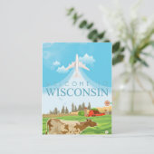 Milwaukee Wisconsin Vintage Travel usa Postkarte (Stehend Vorderseite)