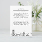 Milwaukee, Wisconsin Wedding | Gästedaten Einladung (Stehend Vorderseite)